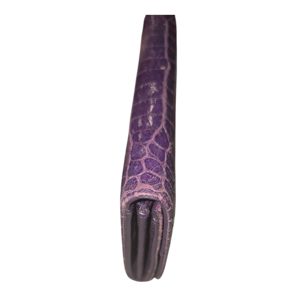 Miu Miu crocodile embossed EUC with tags purple - Picture 12 of 14